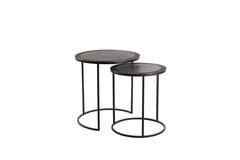 Beistelltisch Set TALCA, roh Lote antik 40x45/49x50 cm